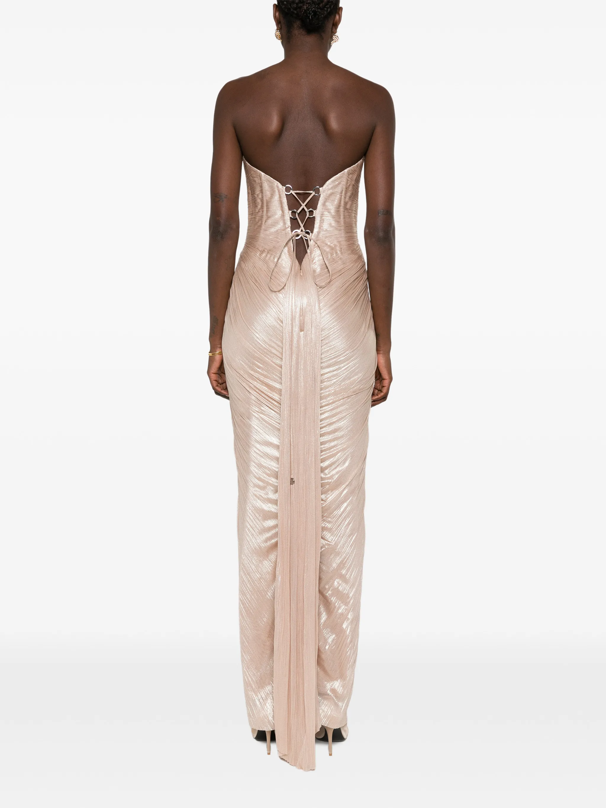 Alessandra strapless maxi gown