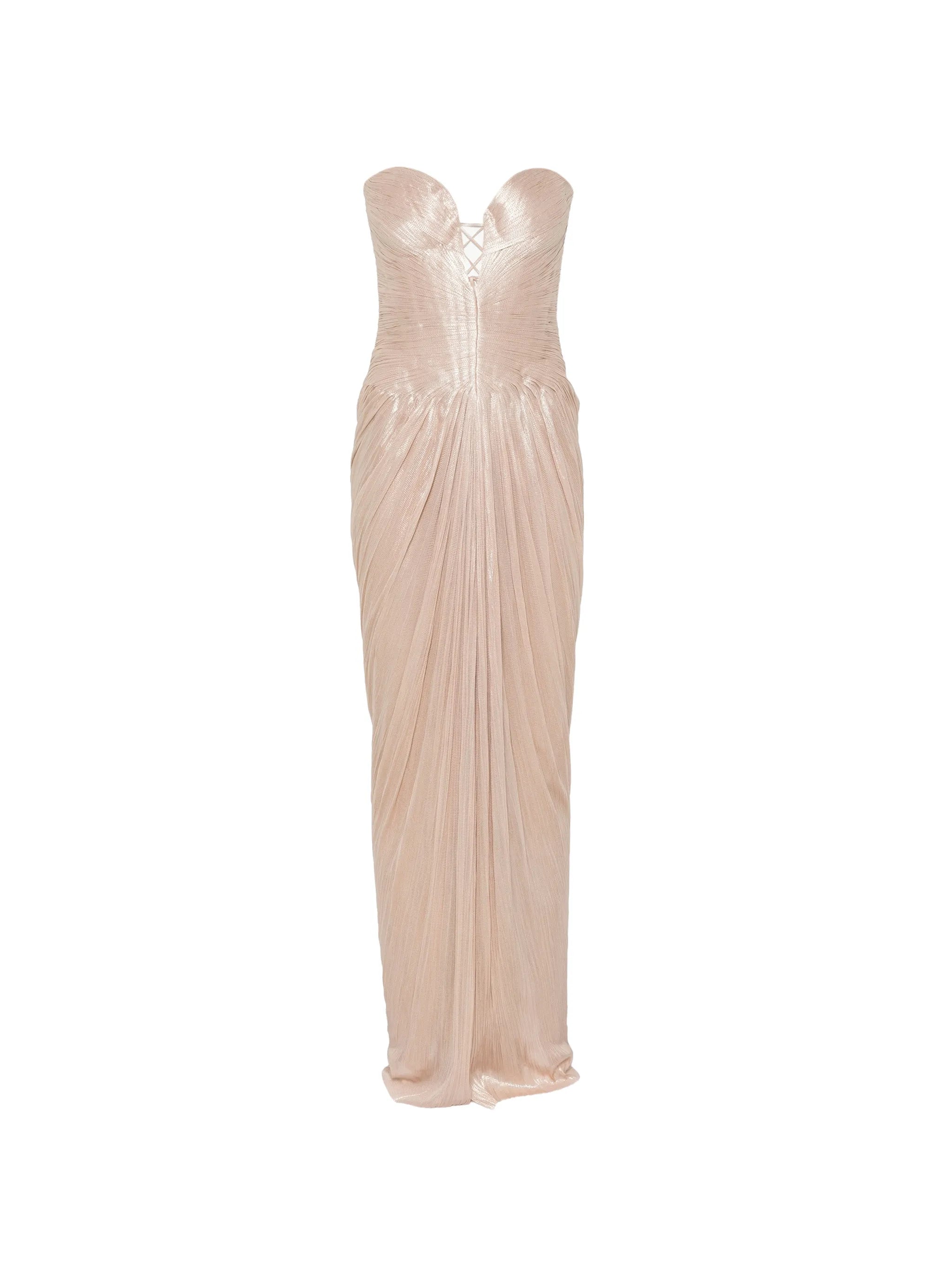 Alessandra strapless maxi gown