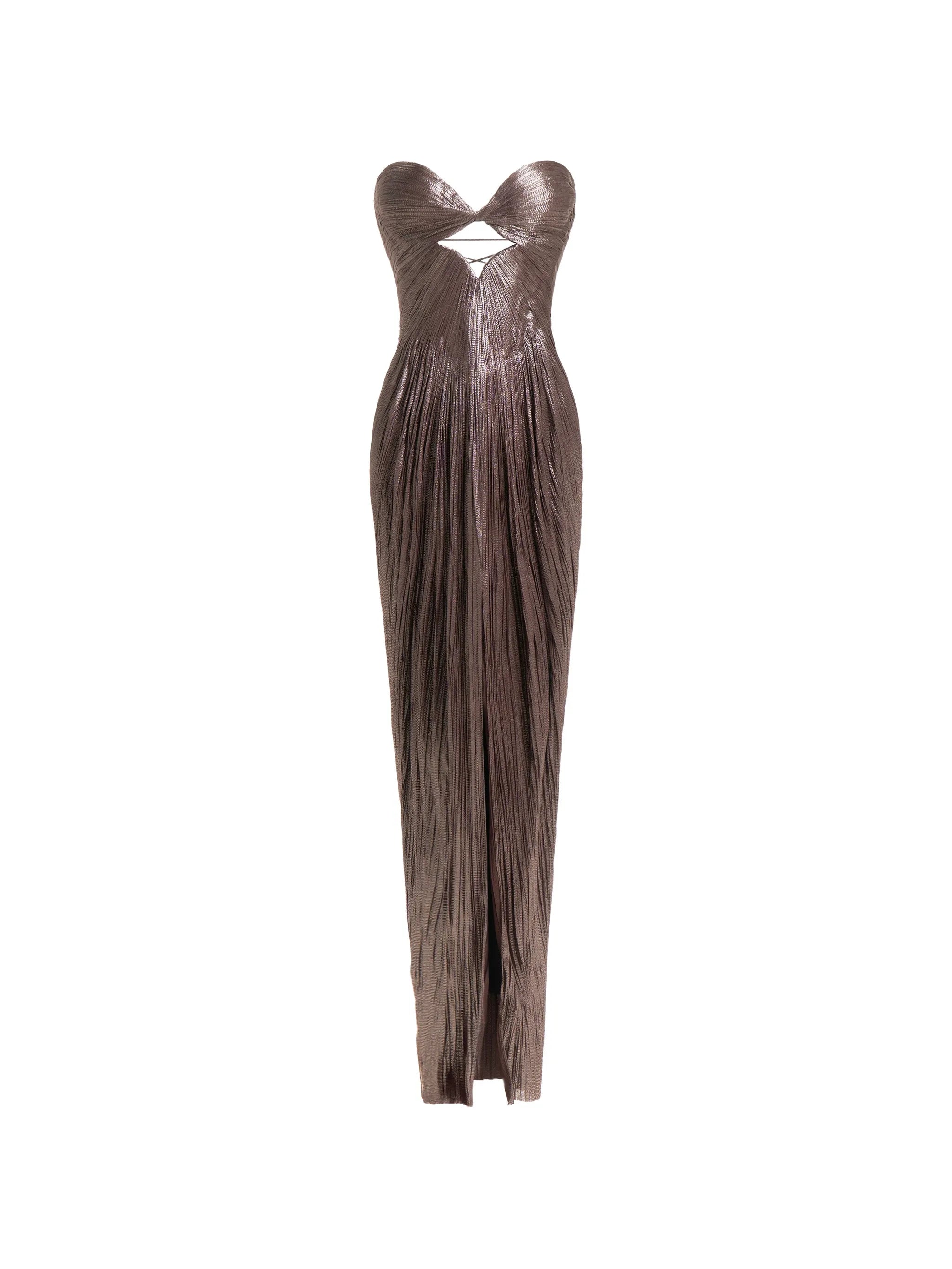 Stephanie pleated gown