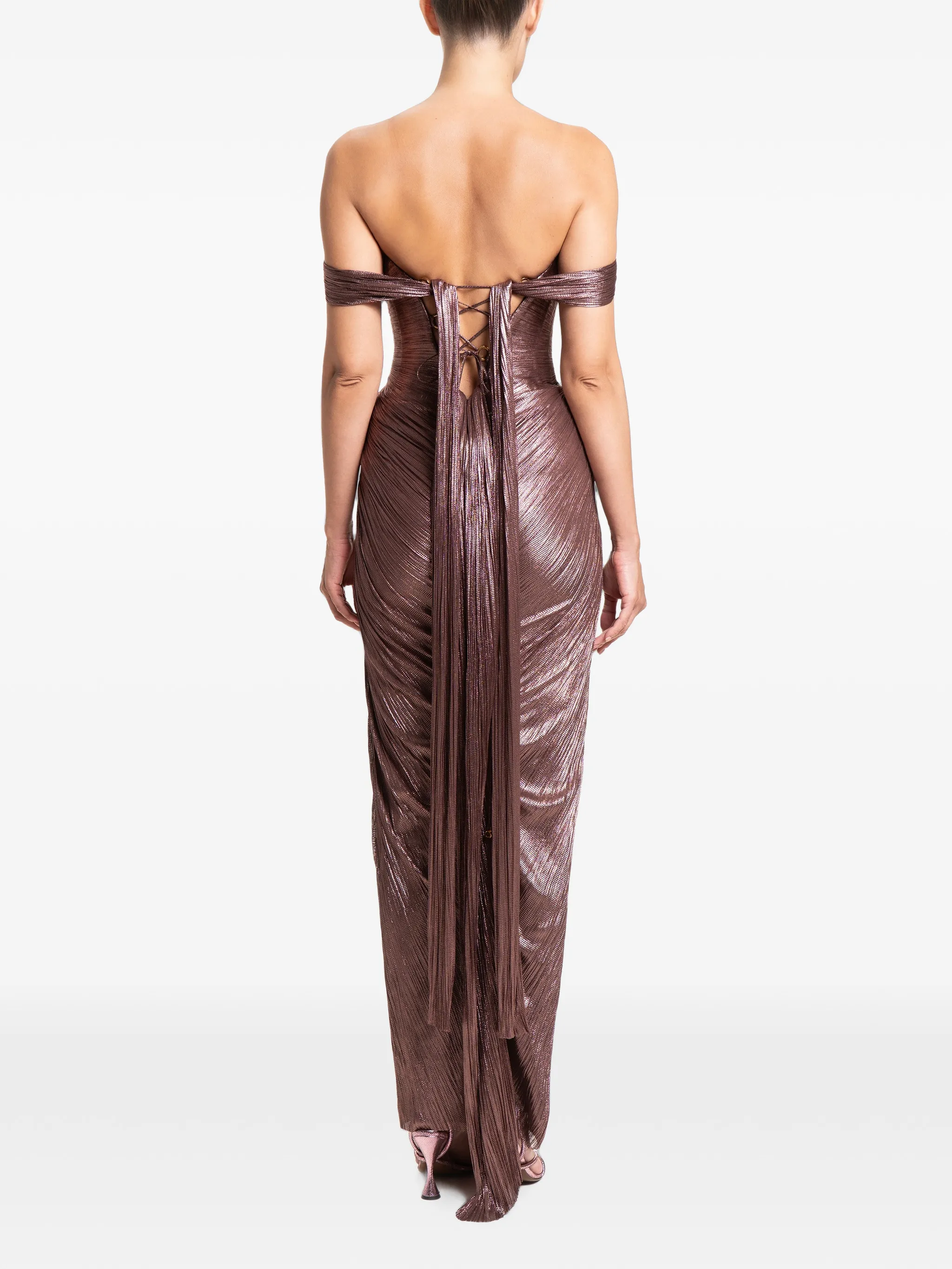 Tia off-shoulder gown