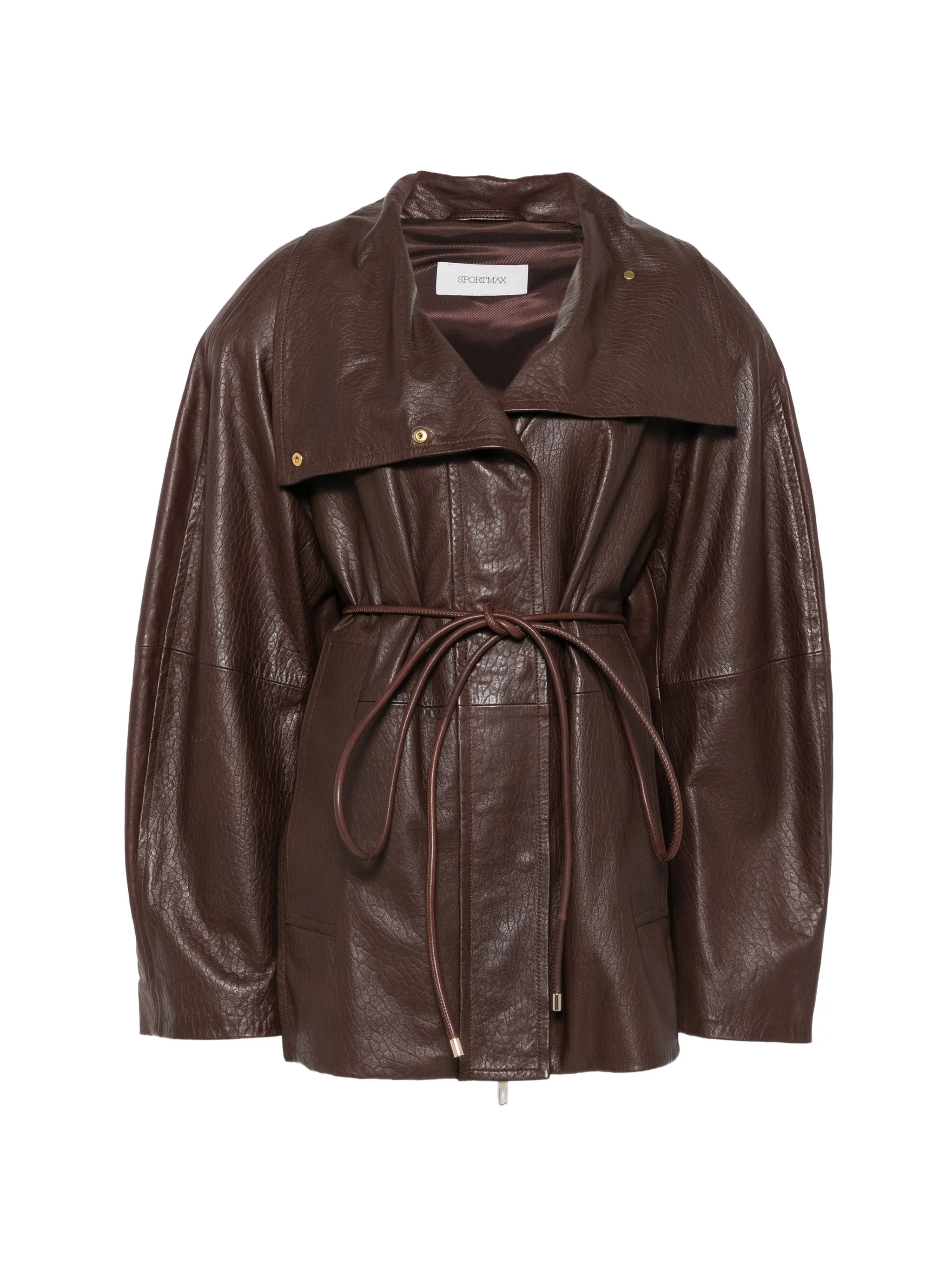SPSAlaggio belted leather jacket