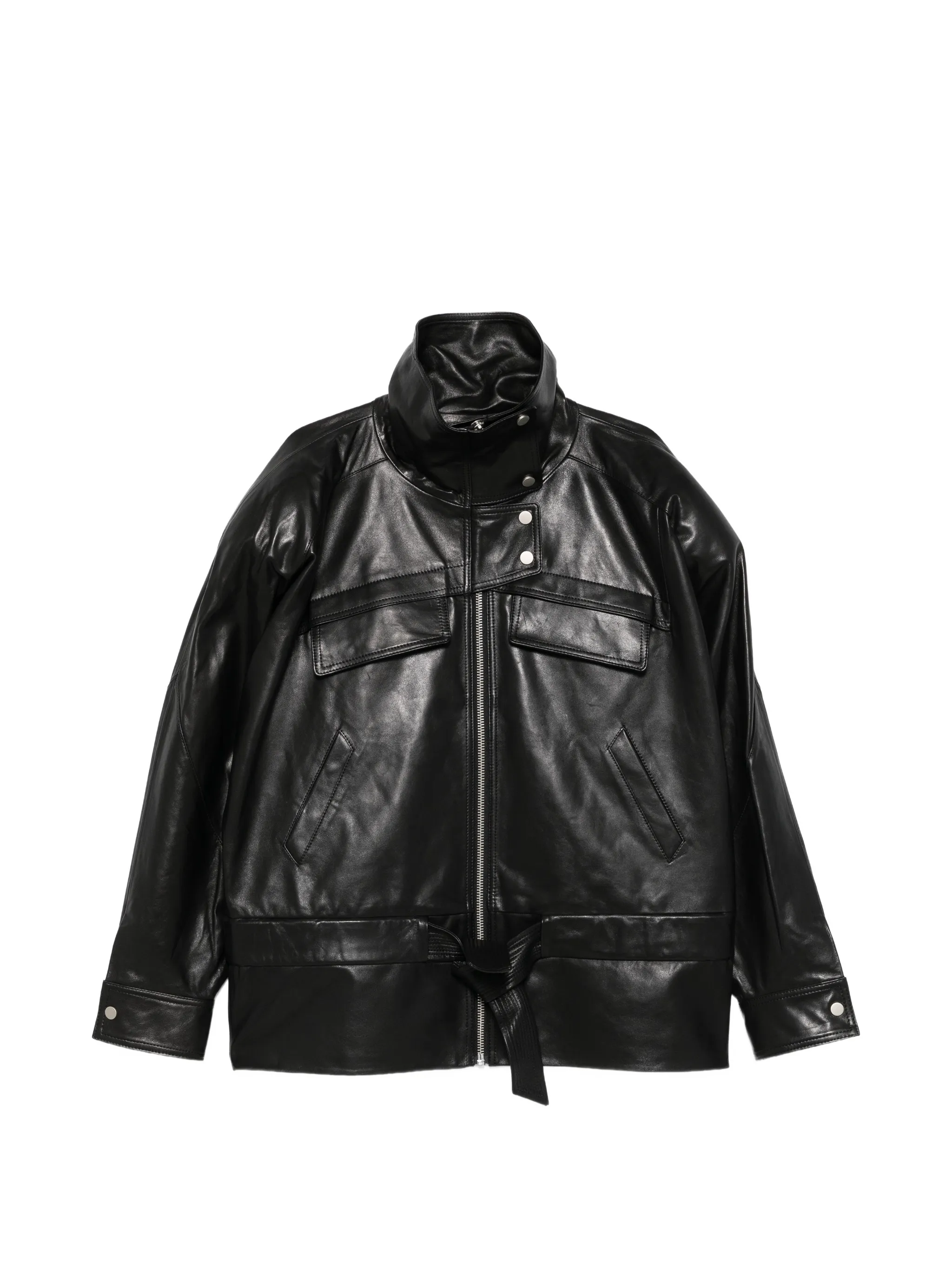 Sol belted high-neck jacket