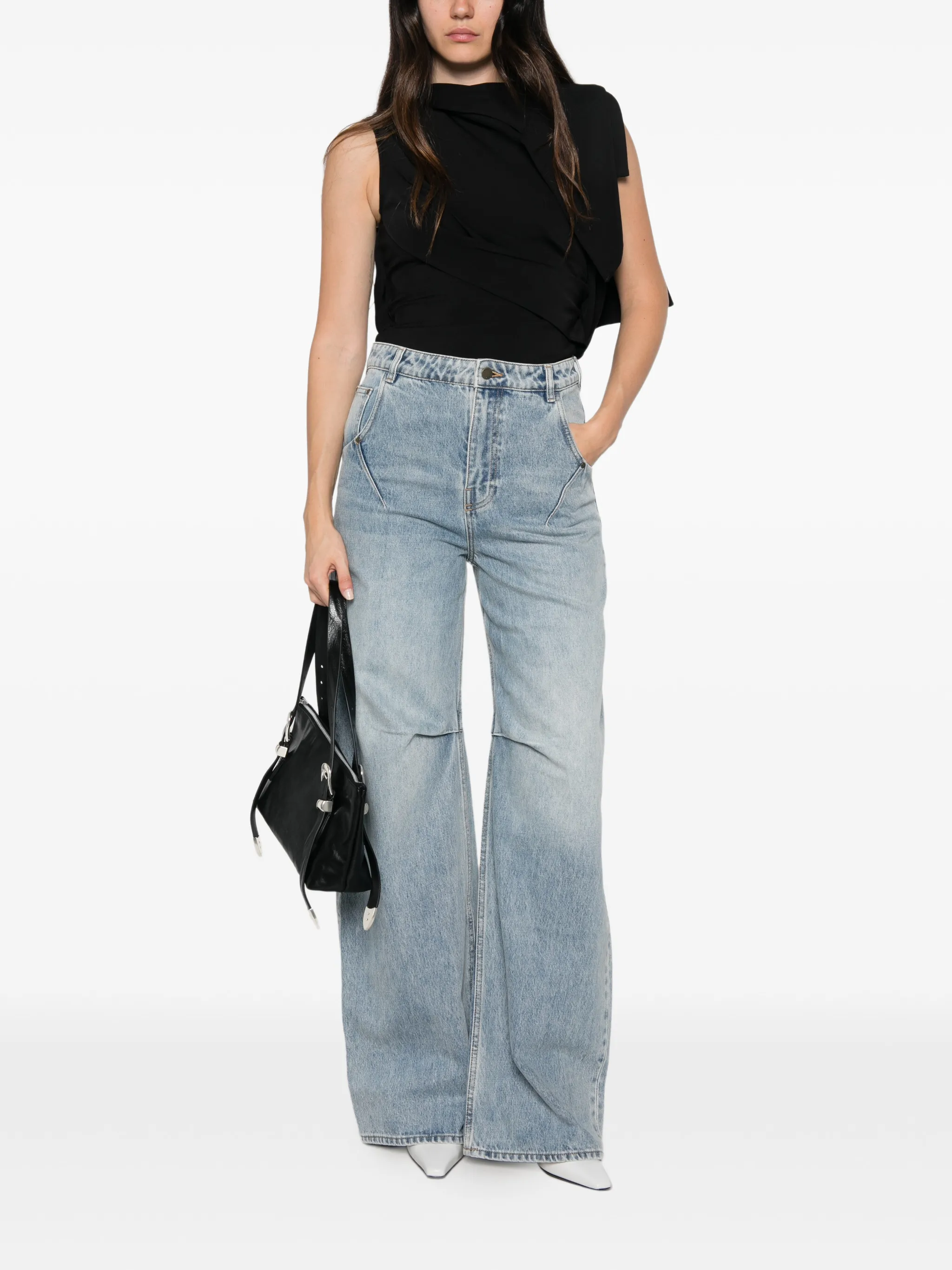 Odeon asymmetric draped top