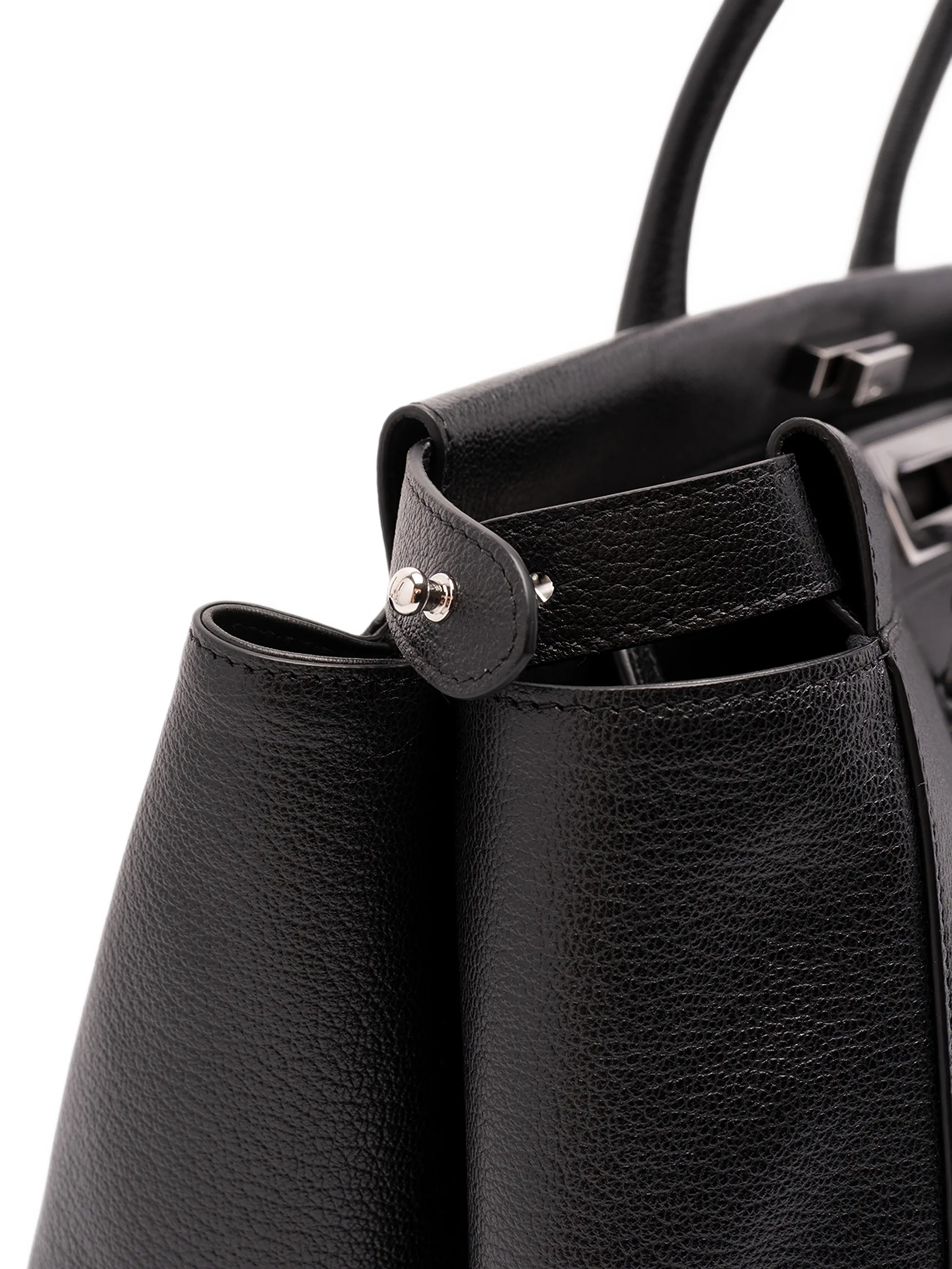 Peekaboo leather tote bag