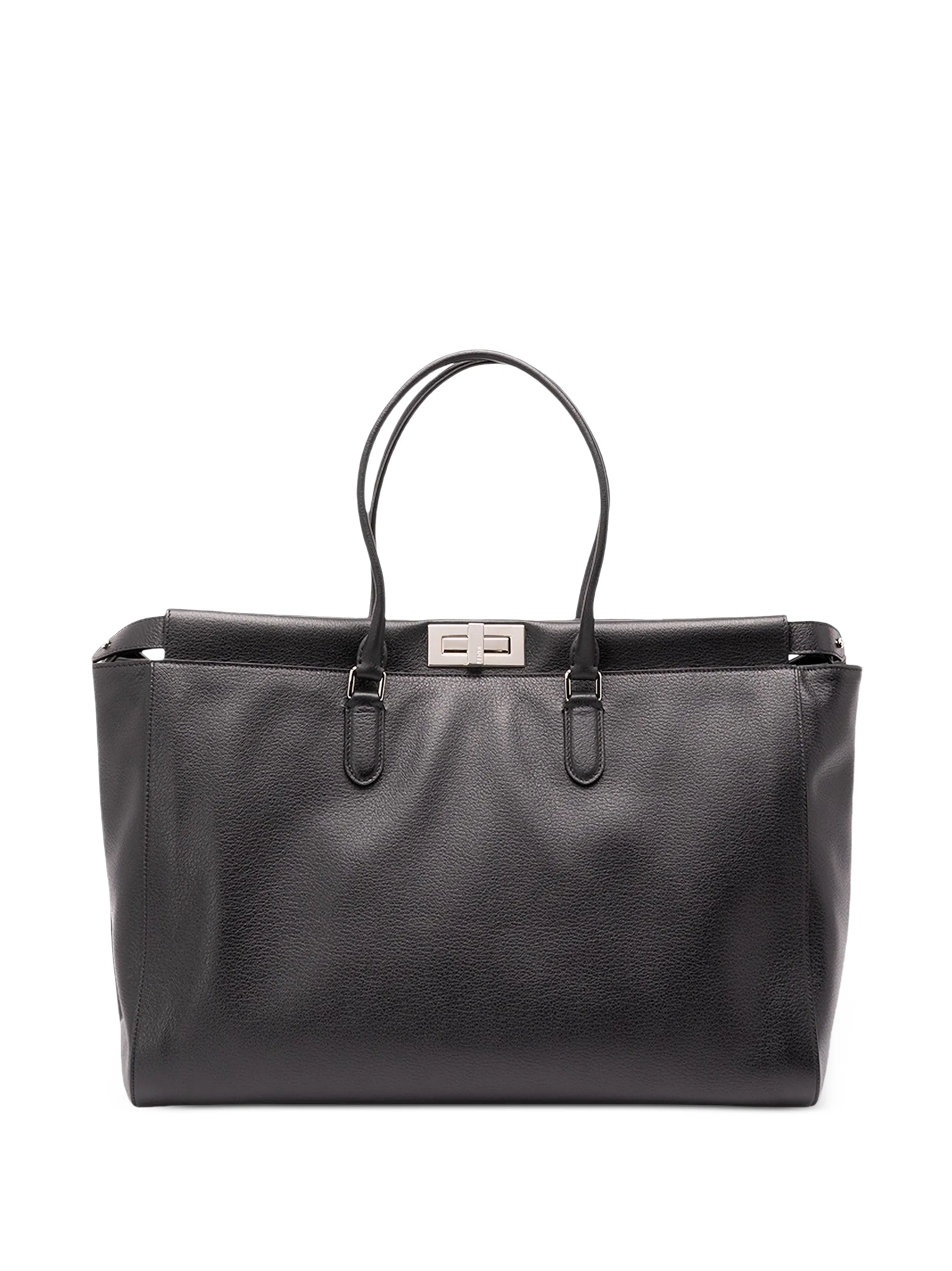 Peekaboo leather tote bag