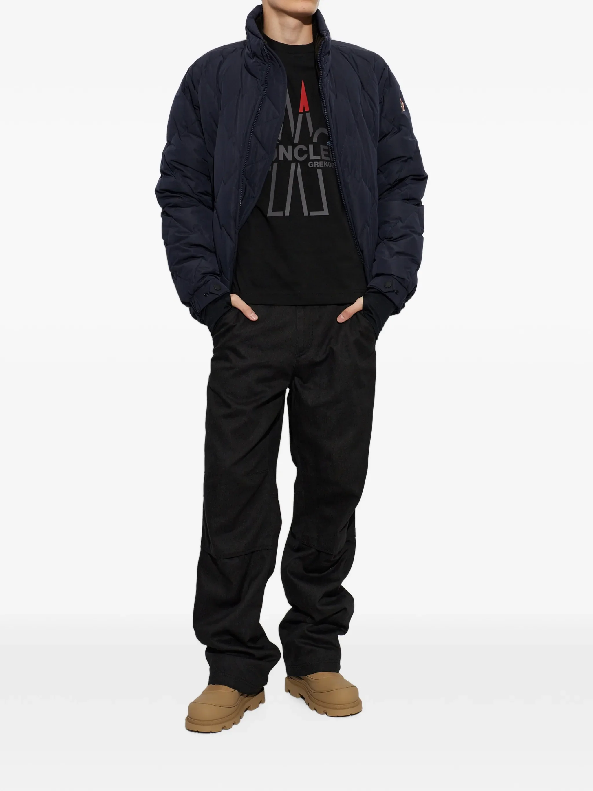 logo-patch trousers