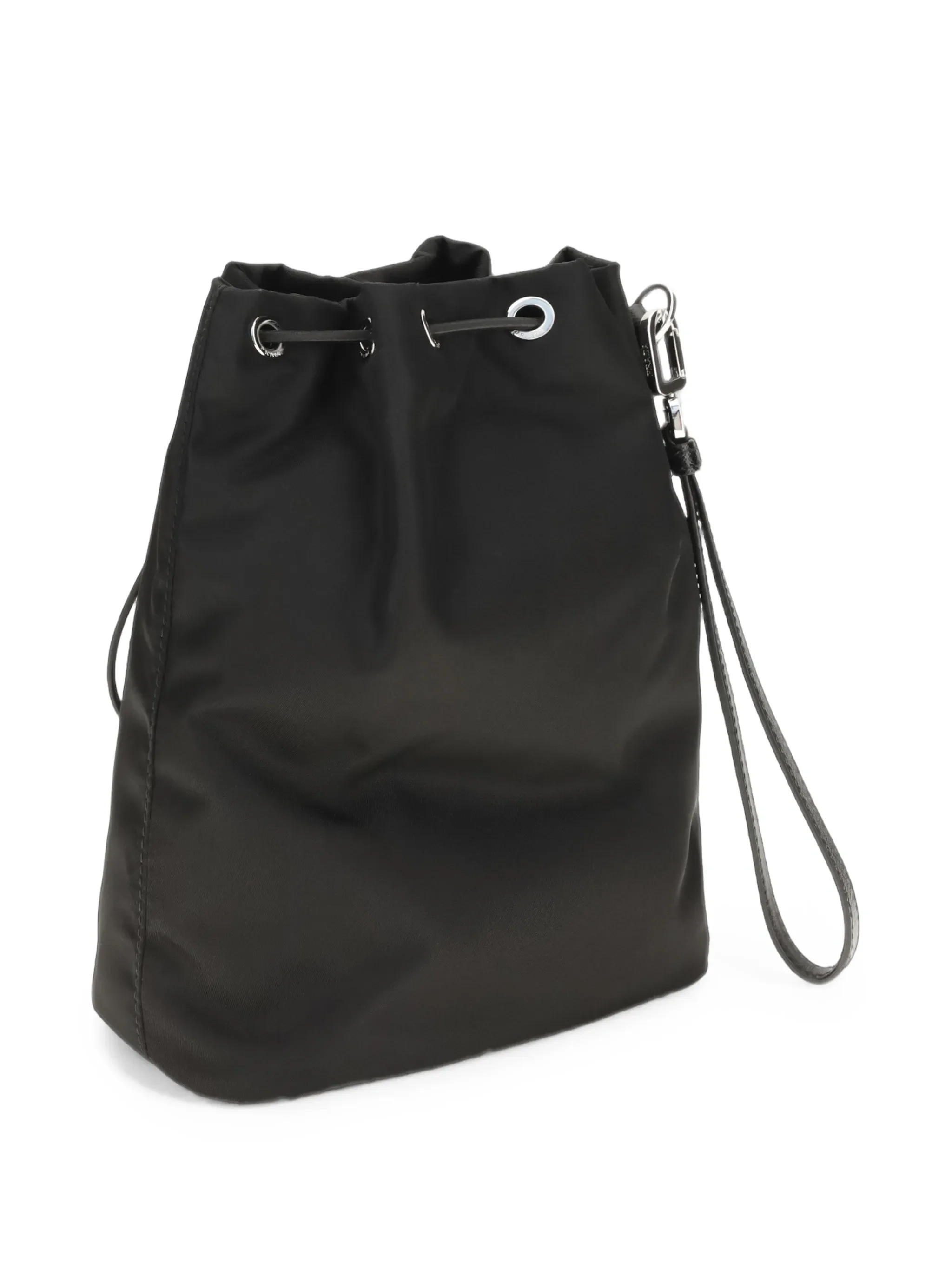 Re-Nylon logo-plaque pouch