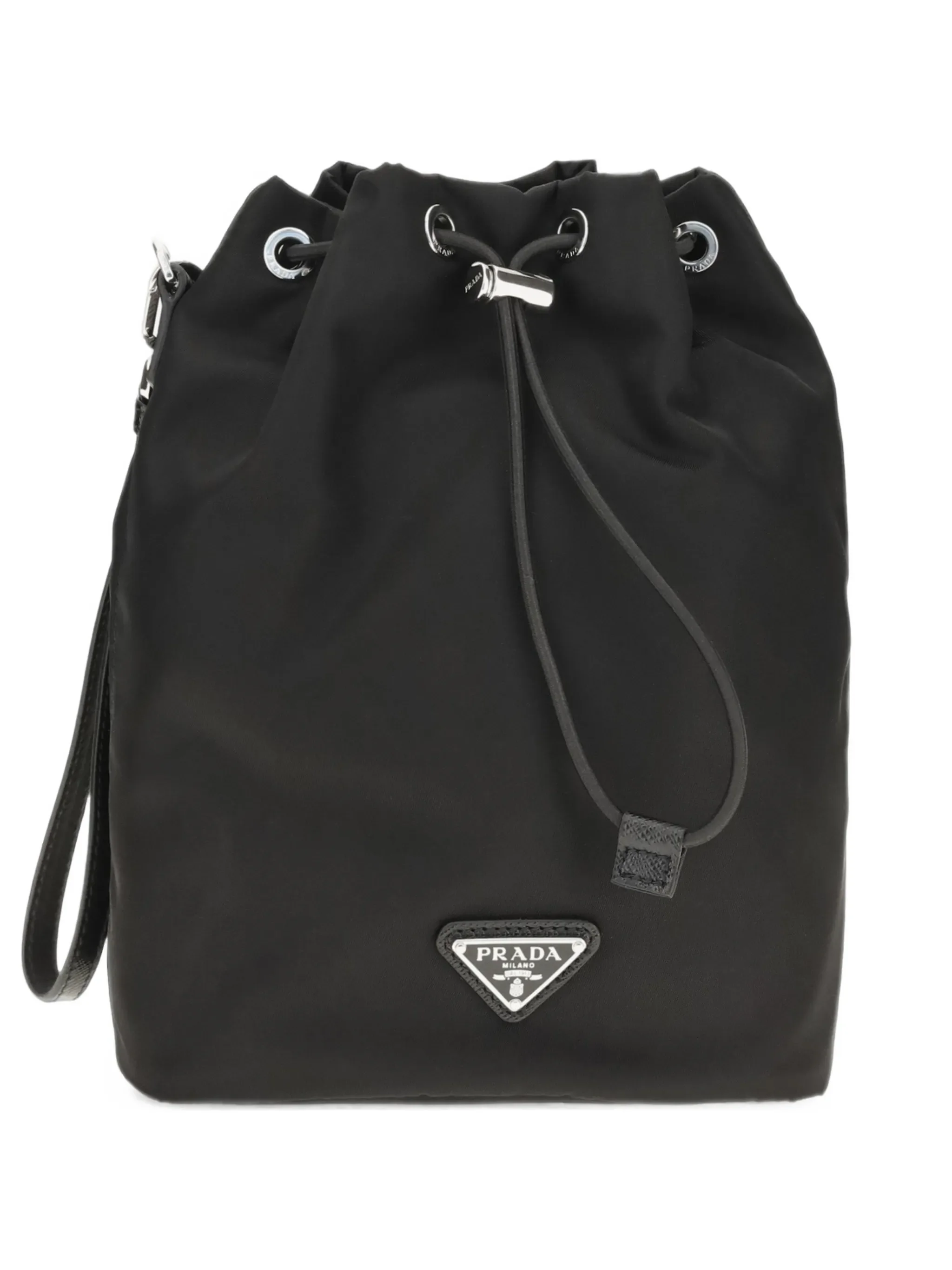 Re-Nylon logo-plaque pouch
