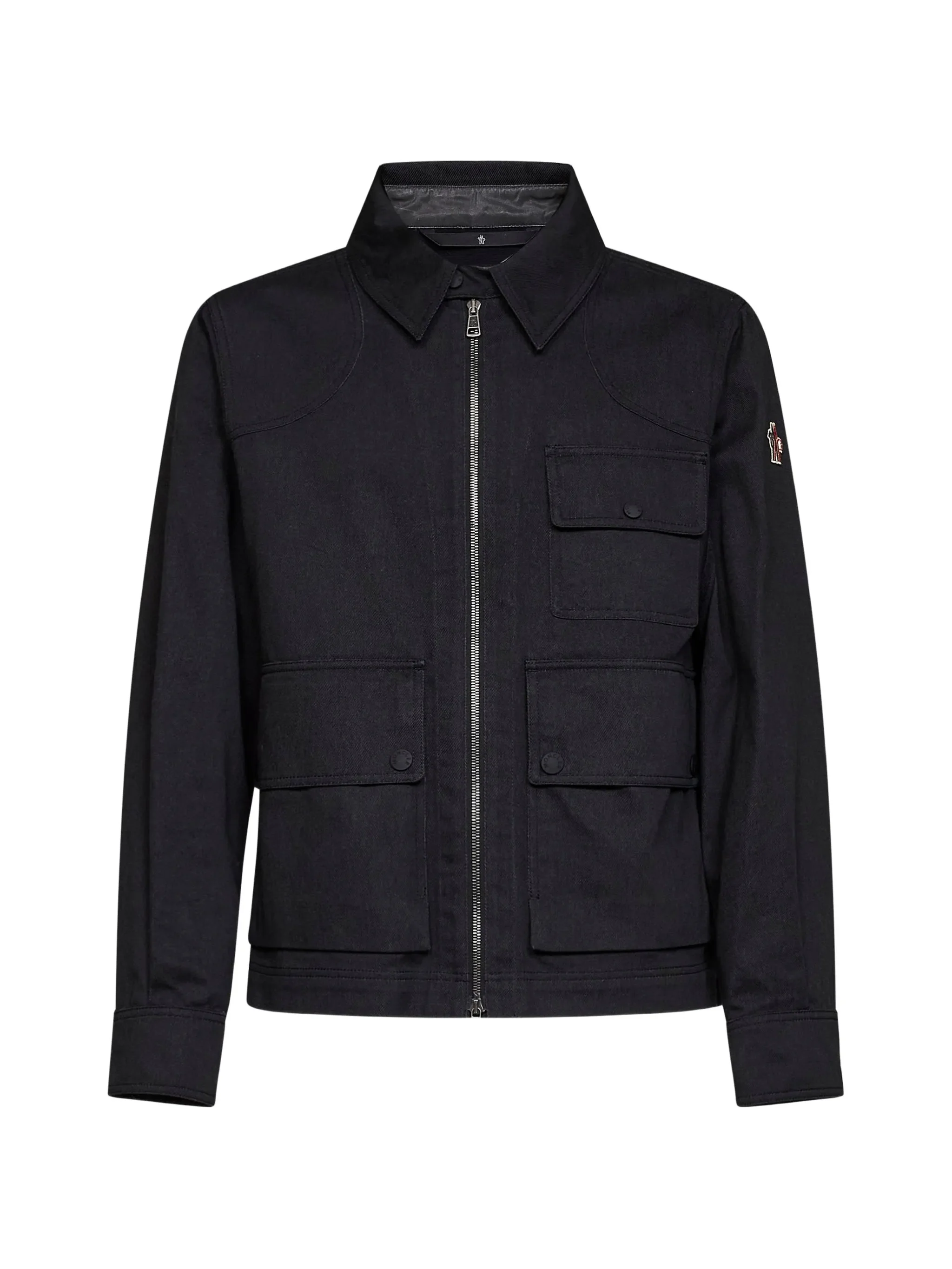 logo-patch zip-up jacket