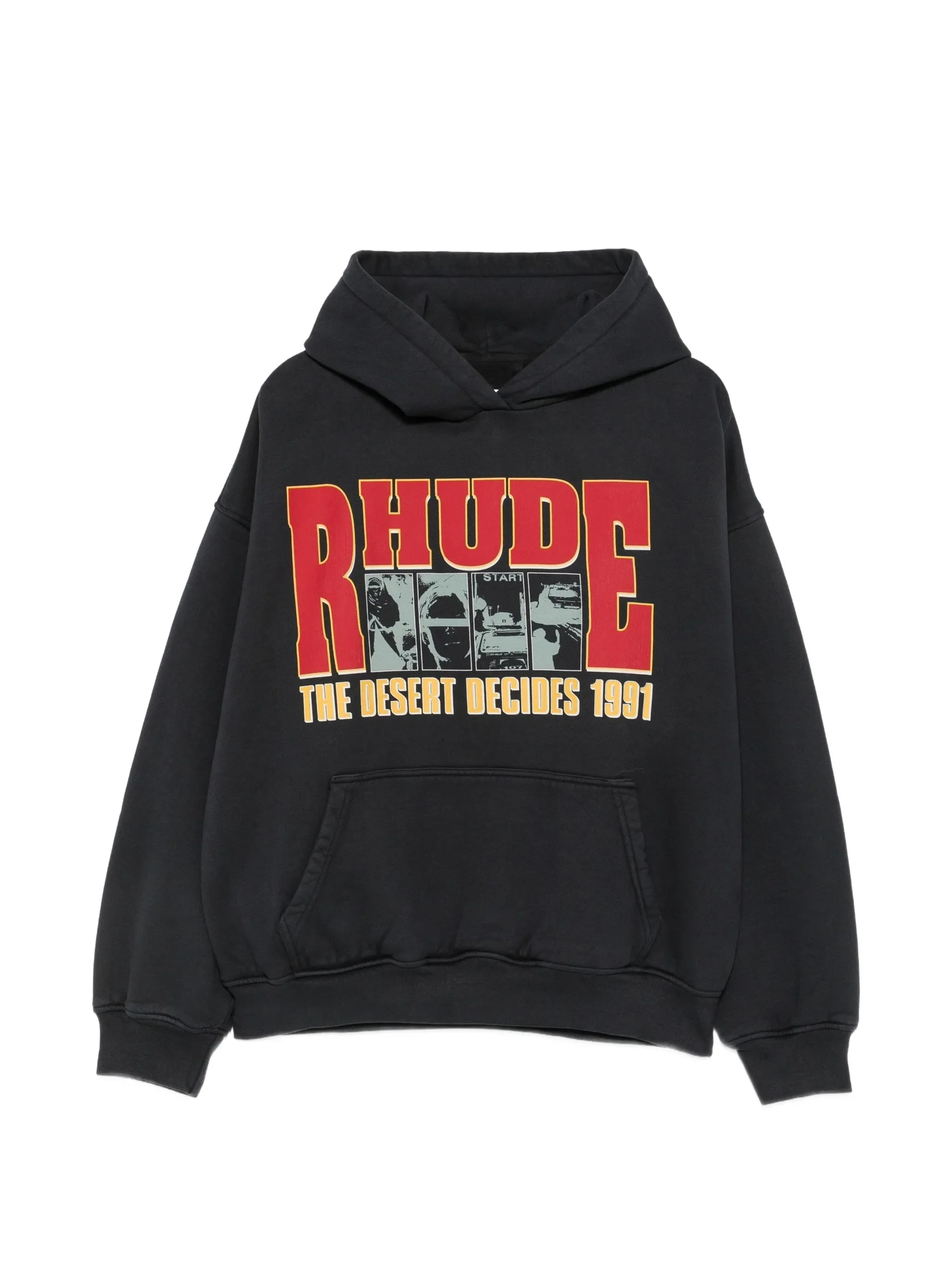 graphic-print drawstring hoodie